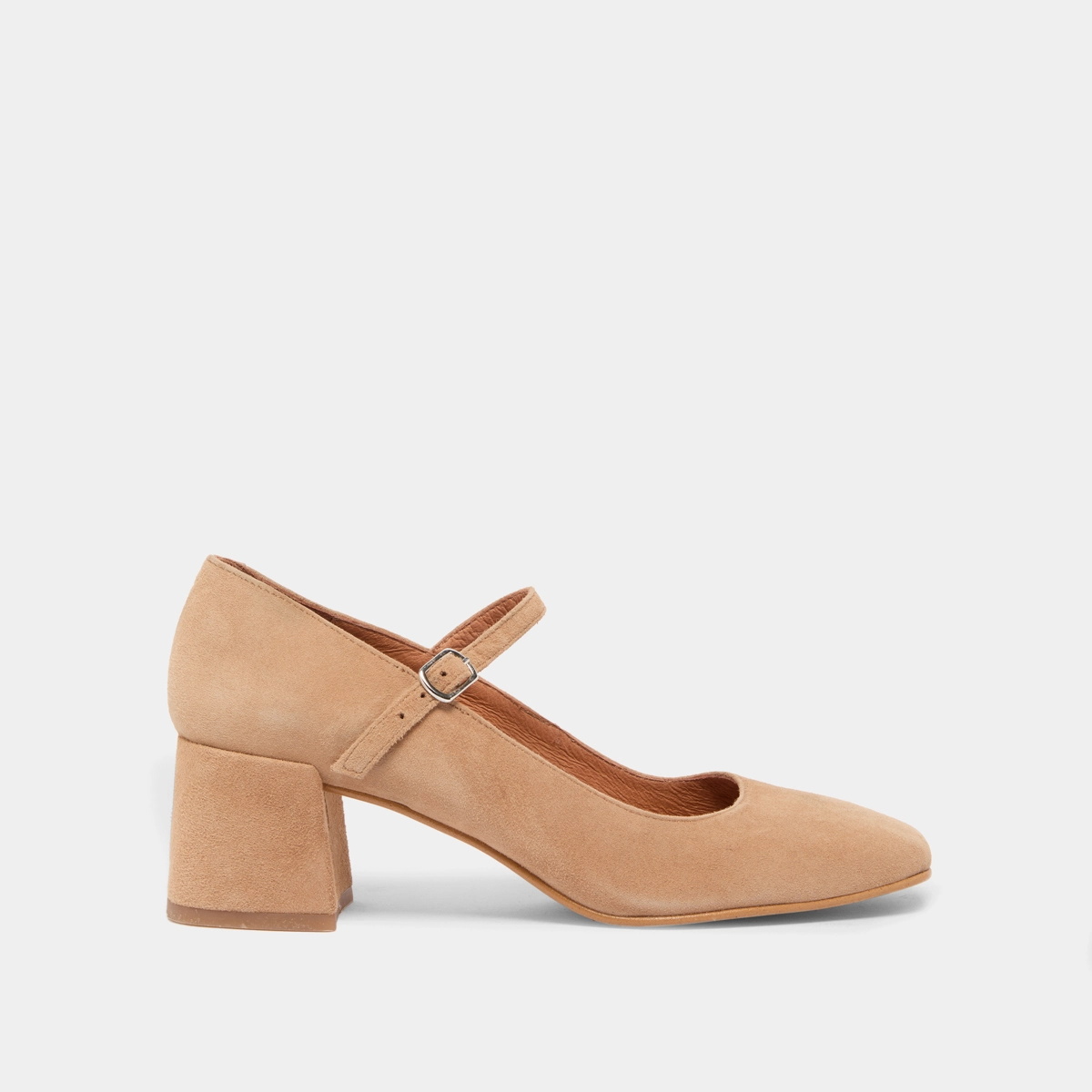 Babies &agrave; talons carr&eacute;s en velours camel | ALIENOR | Jonak