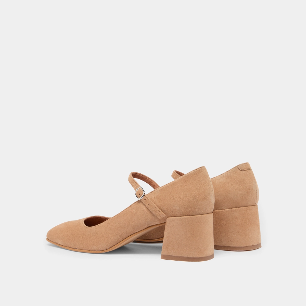 Babies &agrave; talons carr&eacute;s en velours camel | ALIENOR | Jonak