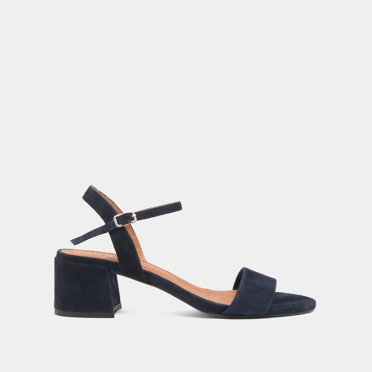 Sandales à talons et bouts ronds en velours marine | ANKER | Jonak