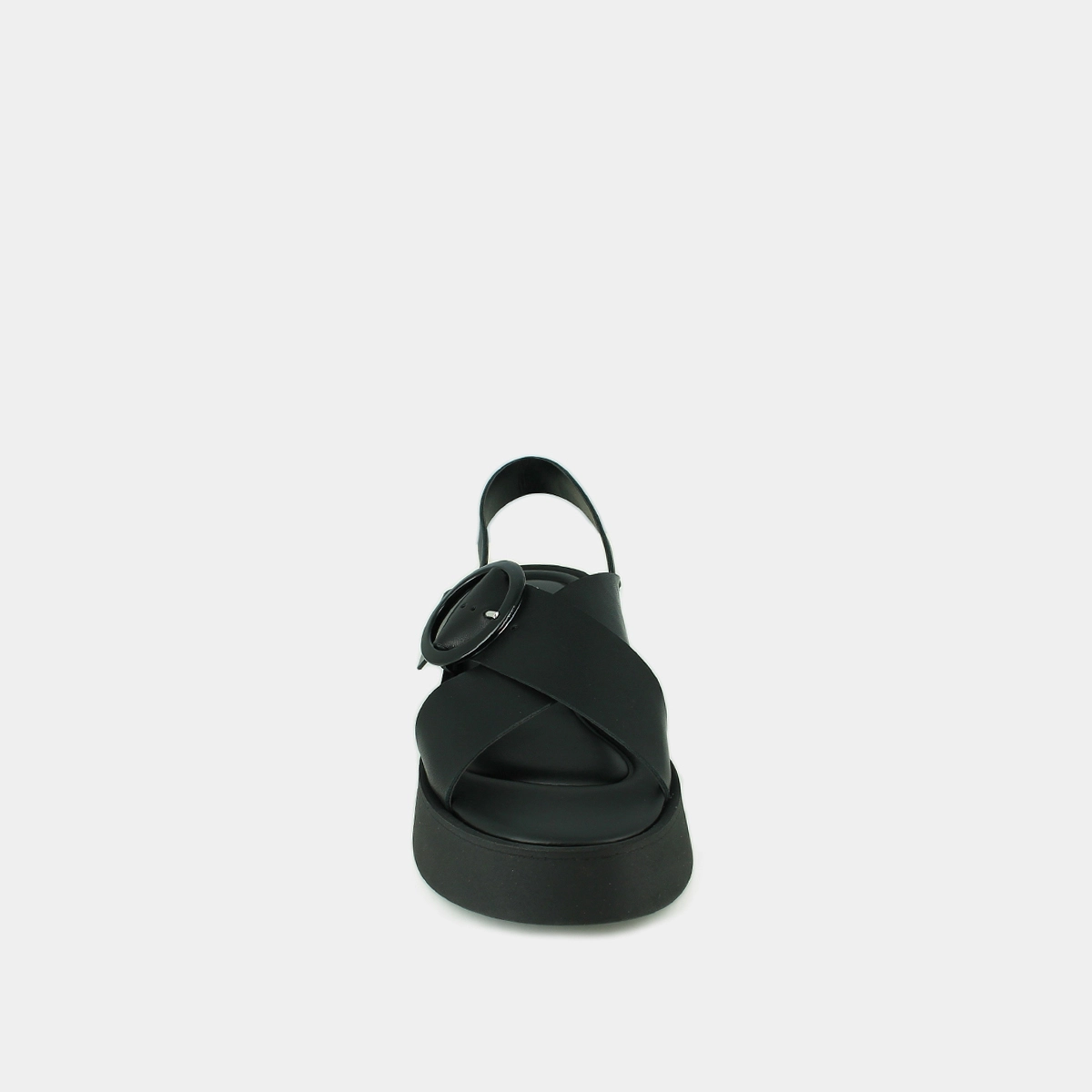 Sandales à plateformes en cuir noir | EMILIA | Jonak