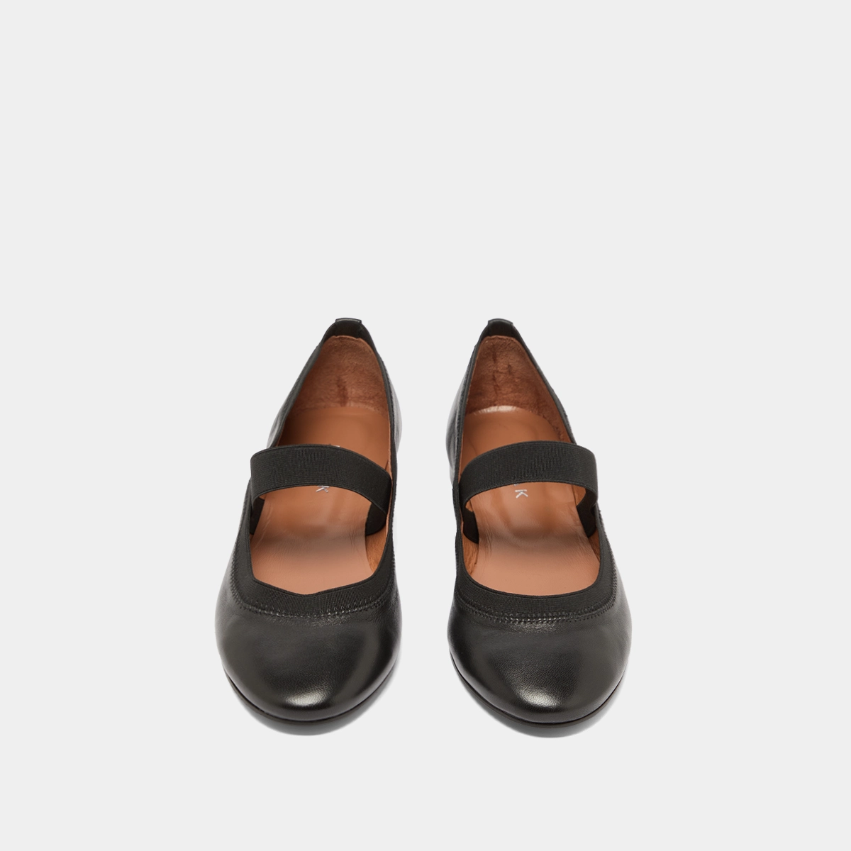 Ballerines à lanières en cuir noir | DABUS | Jonak