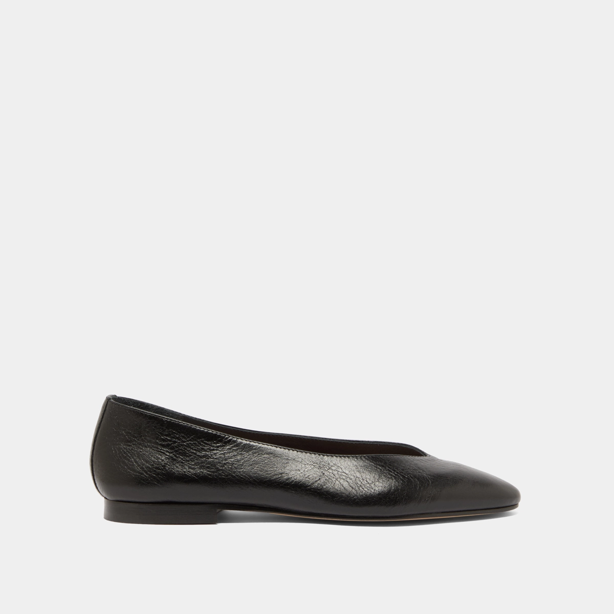 Ballerines à bouts pointus en cuir vieilli noir | DASSUS | Jonak