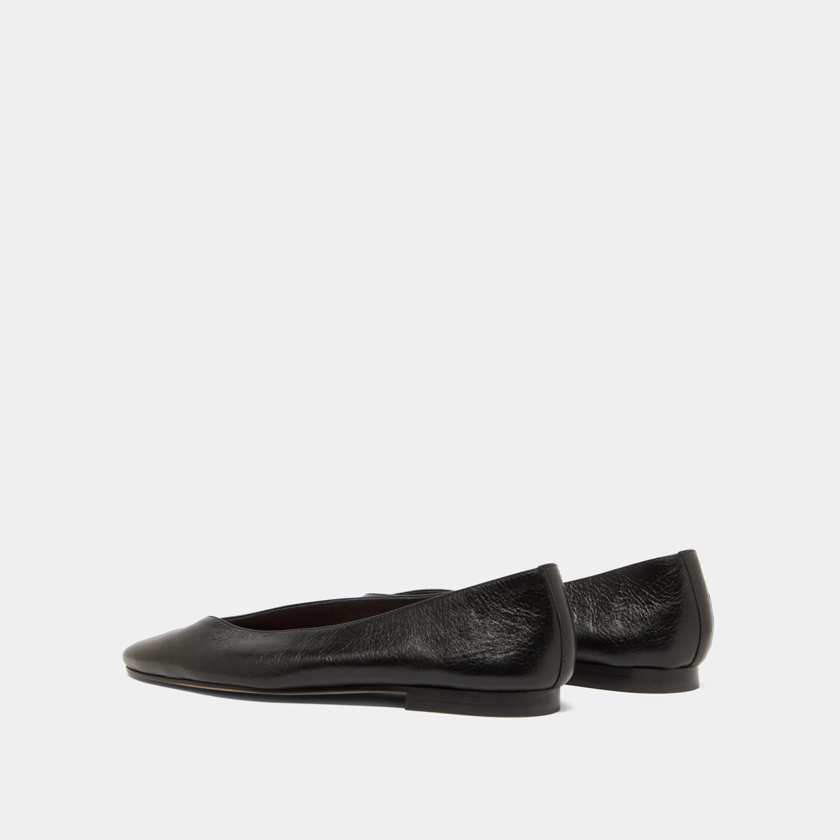 Ballerines à bouts pointus en cuir vieilli noir | DASSUS | Jonak