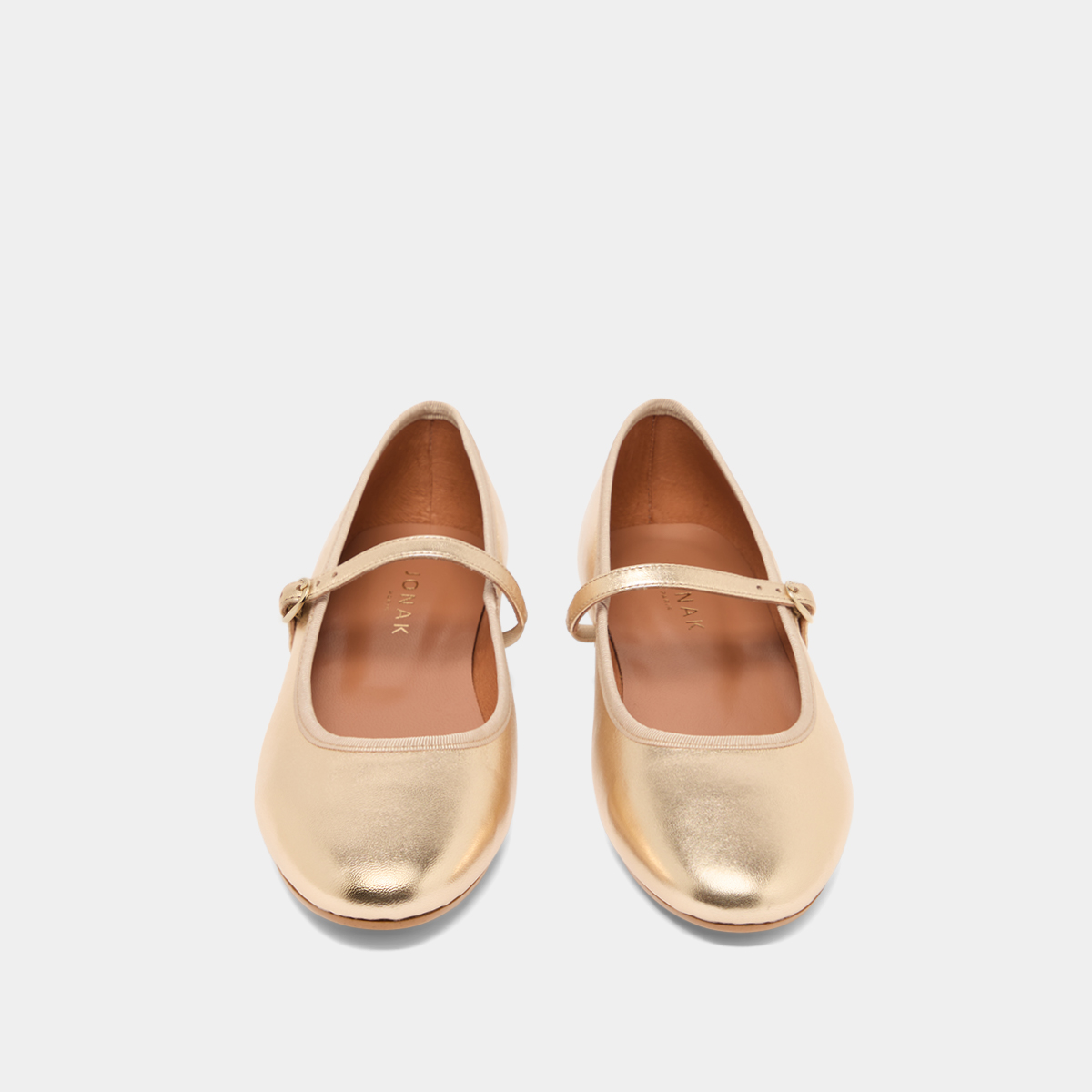 Ballerines à brides en cuir métallisé platine | DOUCEUR | Jonak