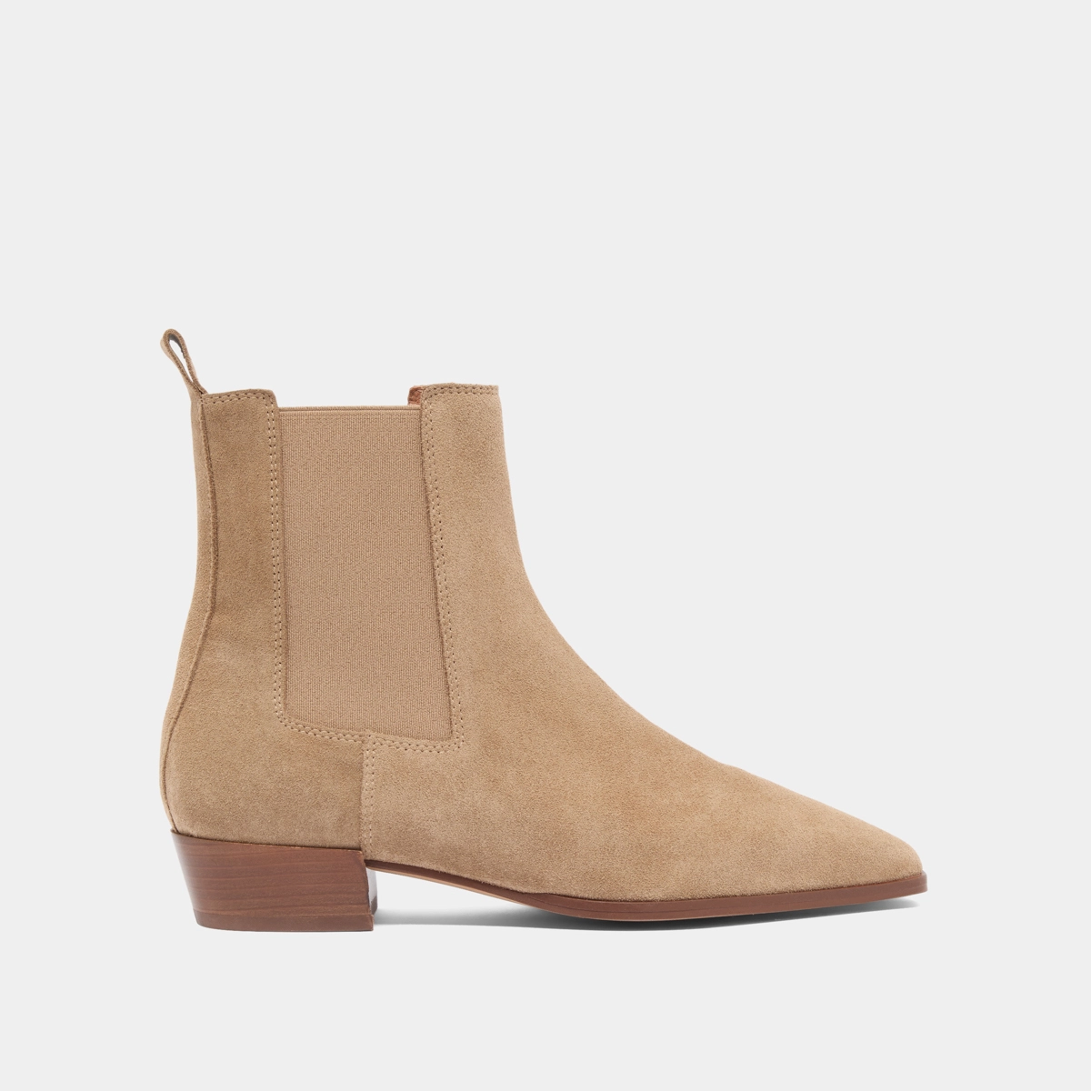 Boots à légers talons biseautés et bouts pointus en croute taupe | PAPAYE | Jonak