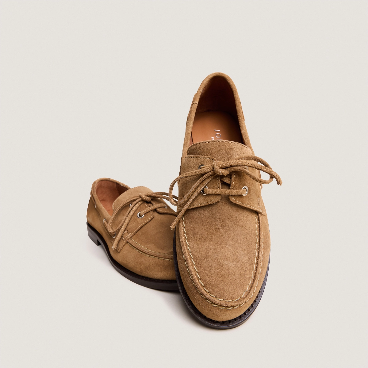 Mocassins à lacets épais en croûte beige foncé | OLGA | Jonak