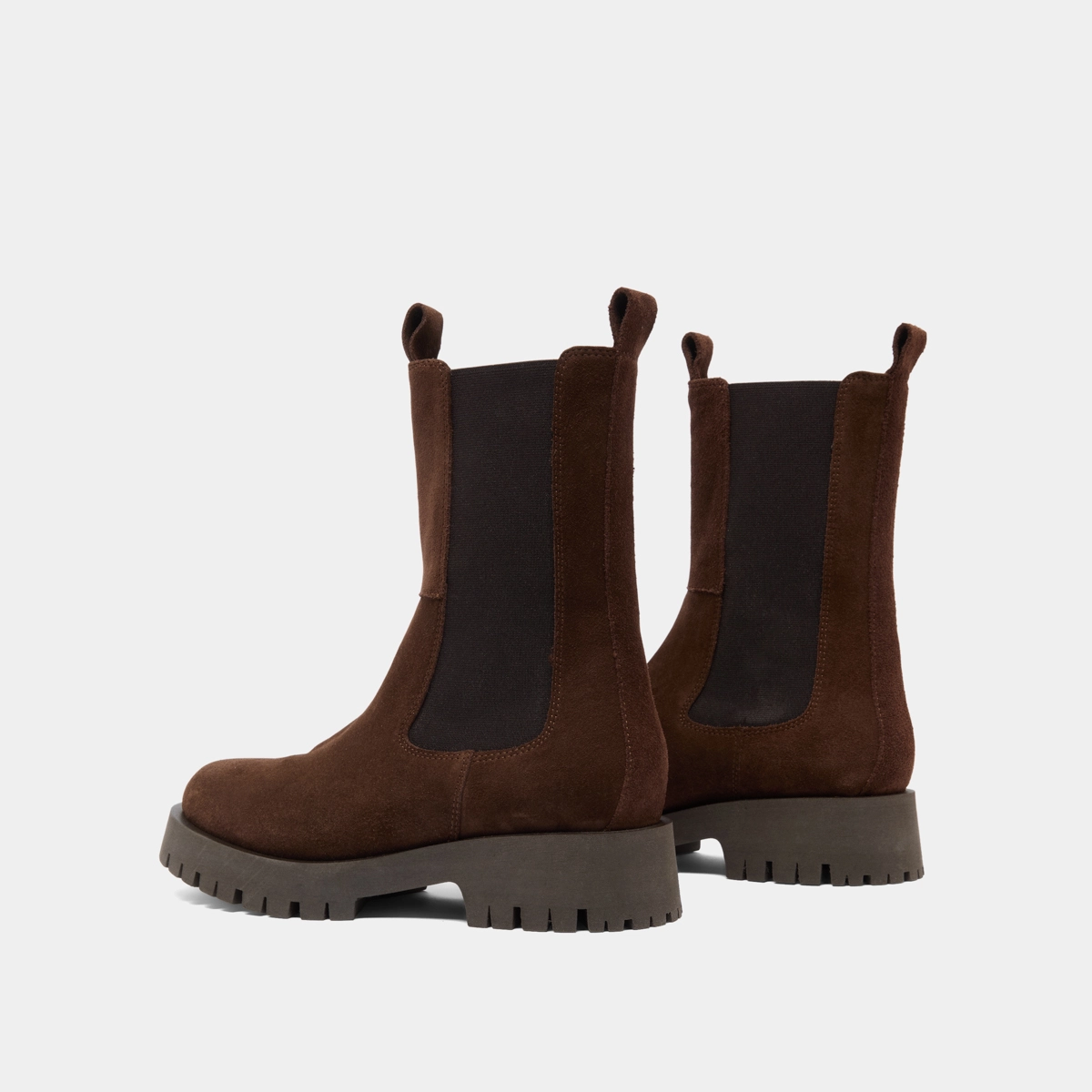 Bottines à plateformes en croûte marron | RIDLE | Jonak