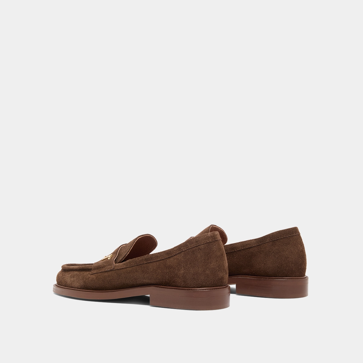Mocassins &agrave; bouts ronds et monogrammes en cro&ucirc;te marron | DUEDI | Jonak