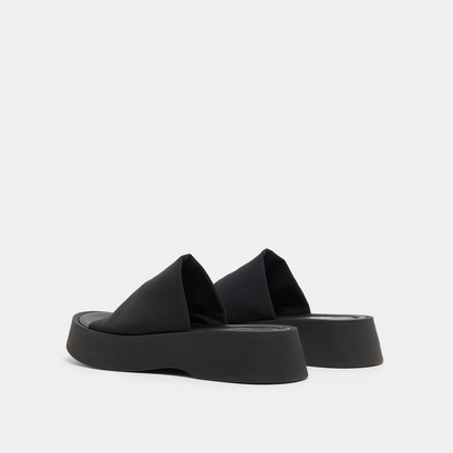 Mules à plateformes en textile noir | ESTEBAN | Jonak