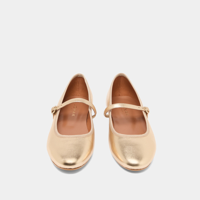 Ballerines à brides en cuir métallisé platine | DOUCEUR | Jonak