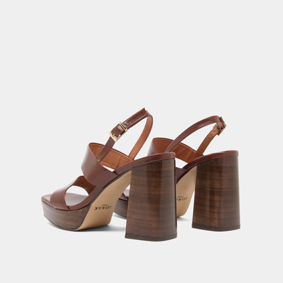 Sandales en cuir marron | VERDE | Jonak