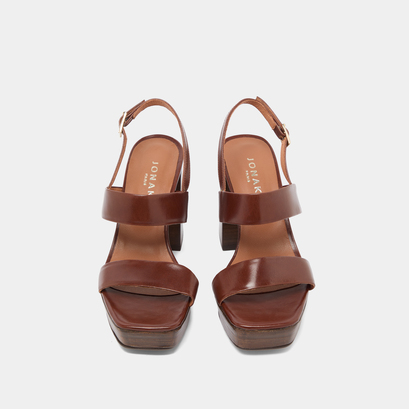 Sandales en cuir marron | VERDE | Jonak