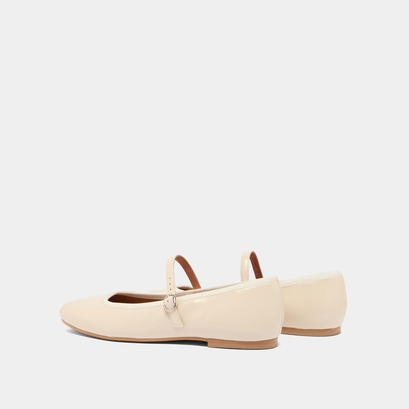 Ballerines à brides en vernis plissé écru | DOUCEUR | Jonak