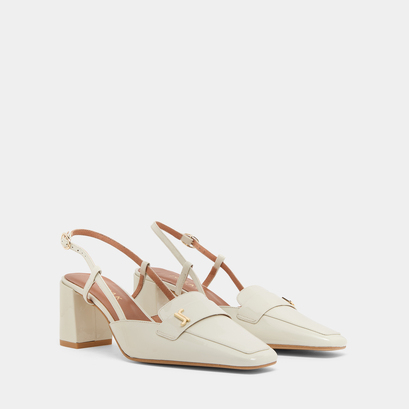 Escarpins slingbacks à bouts pointus en vernis perle | DESPUES | Jonak