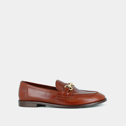 Mocassins à mors dorés en cuir cognac | DRAGUIGNAN | Jonak