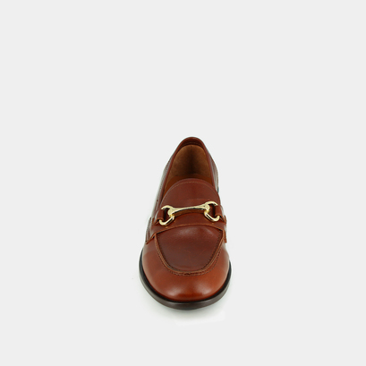 Mocassins à mors dorés en cuir cognac | DRAGUIGNAN | Jonak