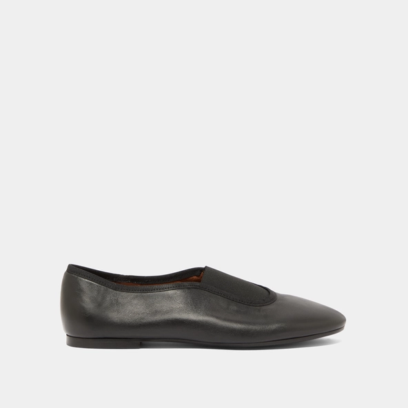 Ballerines &agrave; &eacute;lastiques en cuir noir | DABO | Jonak