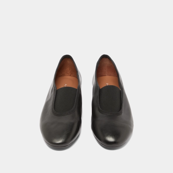 Ballerines &agrave; &eacute;lastiques en cuir noir | DABO | Jonak