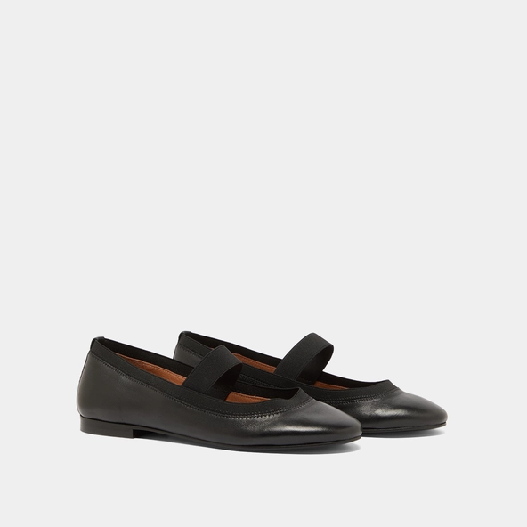 Ballerines à lanières en cuir noir | DABUS | Jonak