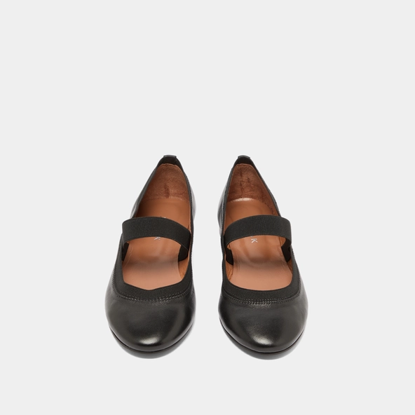 Ballerines à lanières en cuir noir | DABUS | Jonak