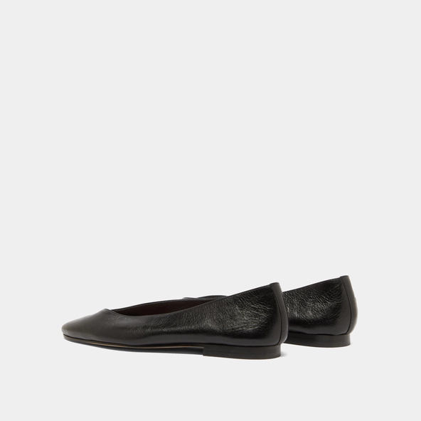 Ballerines à bouts pointus en cuir vieilli noir | DASSUS | Jonak