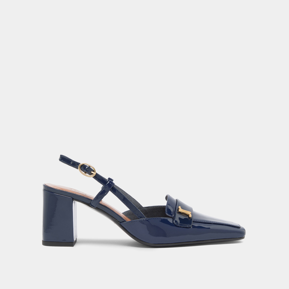 Escarpins slingbacks à bouts pointus en vernis marine | DESPUES | Jonak