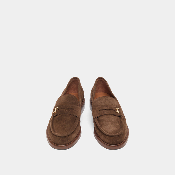 Mocassins à bouts ronds en croute marron | DUEDI | Jonak