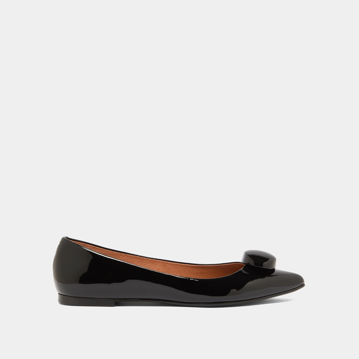 Ballerines à bouts pointus et billes en vernis noir | DALIDO | Jonak