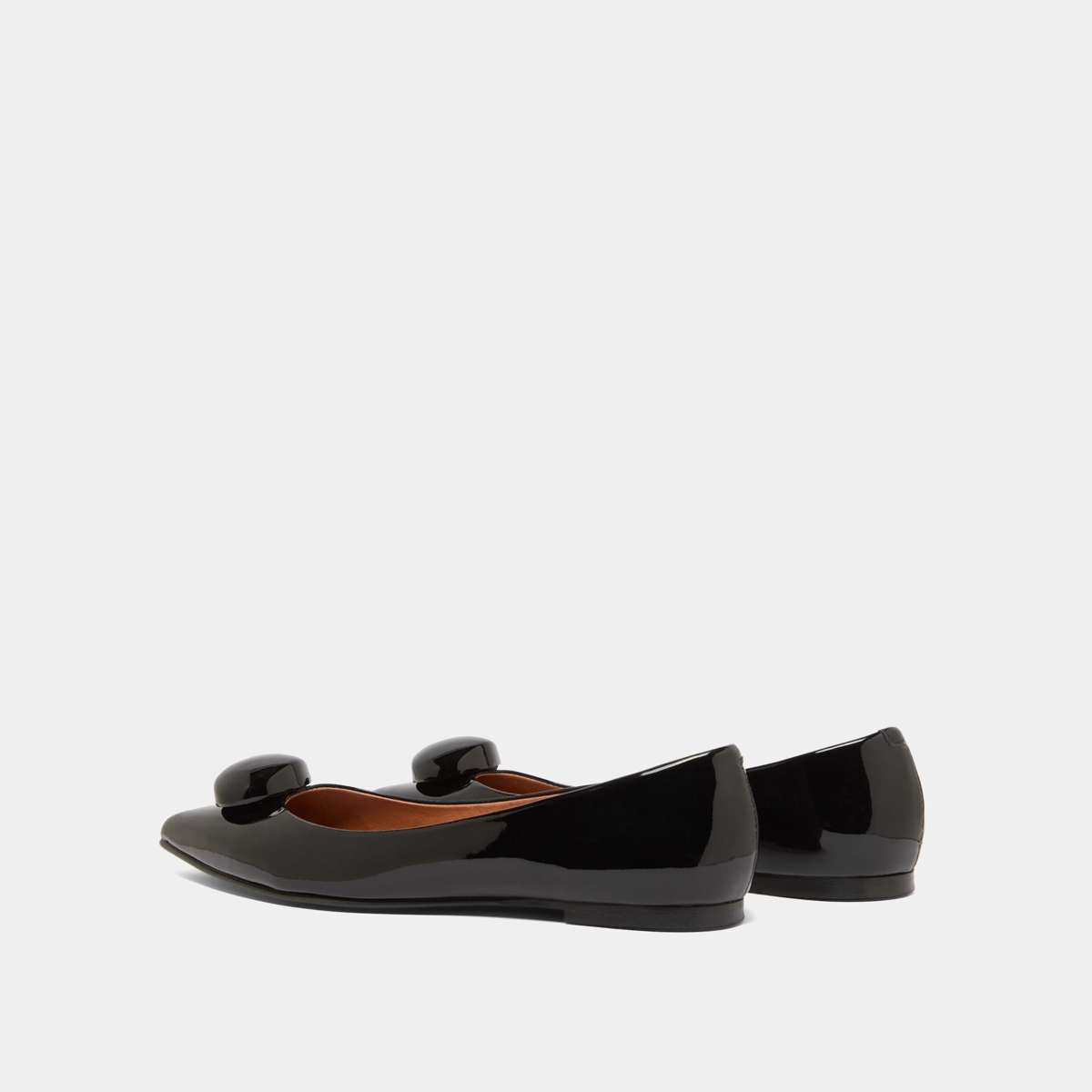 Ballerines à bouts pointus et billes en vernis noir | DALIDO | Jonak