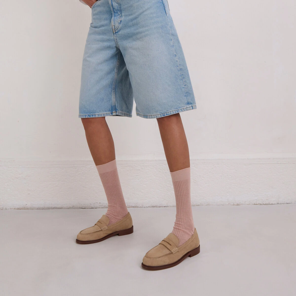 Mocassins &agrave; bouts ronds en cro&ucirc;te beige | DRACULA | Jonak