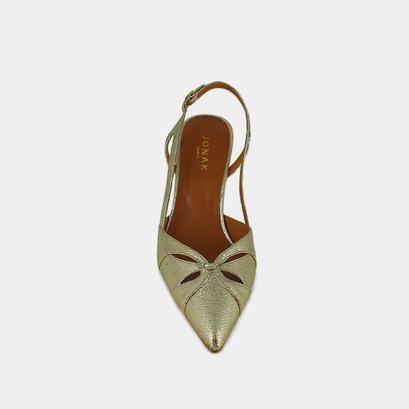 Escarpins slingbacks à bouts pointus en synthétique métallisé platine | DAMOUR | Jonak