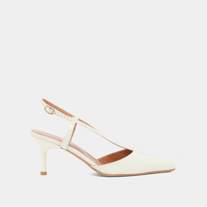 Escarpins slingbacks à bouts pointus en vernis perle | DUO | Jonak