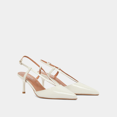 Escarpins slingbacks à bouts pointus en vernis perle | DUO | Jonak