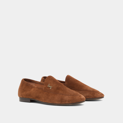 Mocassins à monogrammes en croute cognac | DATY | Jonak