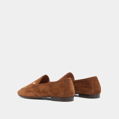 Mocassins à monogrammes en croute cognac | DATY | Jonak