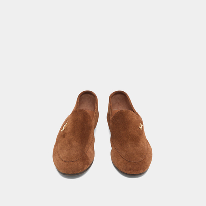Mocassins à monogrammes en croute cognac | DATY | Jonak