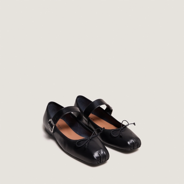 Ballerines à brides en cuir noir | DOMINANTE | Jonak