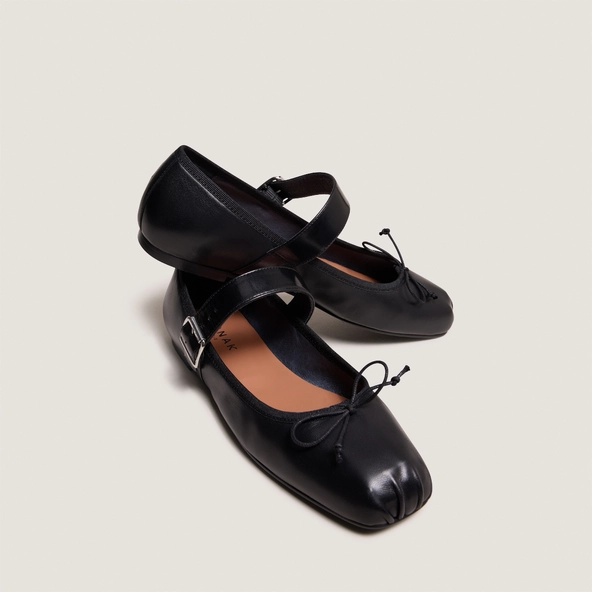 Ballerines à brides en cuir noir | DOMINANTE | Jonak