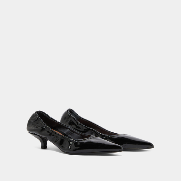 Escarpins Minelli Noir Talons Petits - Taille 36 - Occasion Très Bon état - Style Bébé Sangle