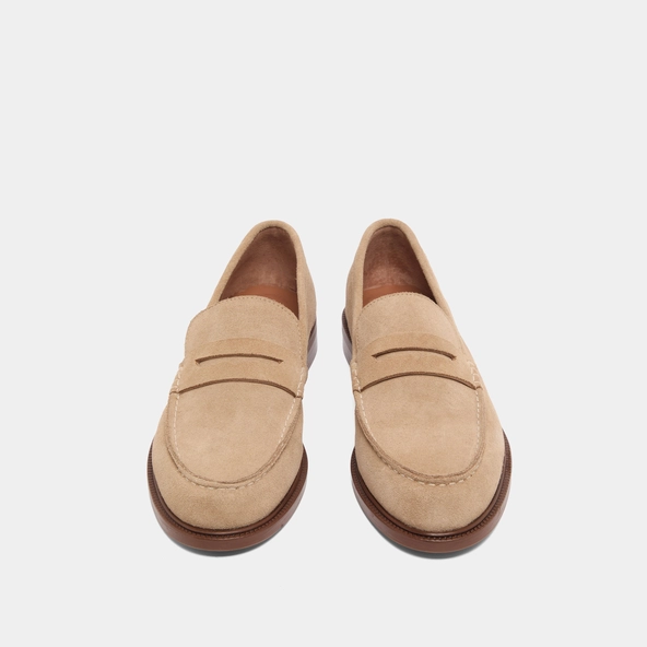Mocassins &agrave; bouts ronds en cro&ucirc;te beige | DRACULA | Jonak