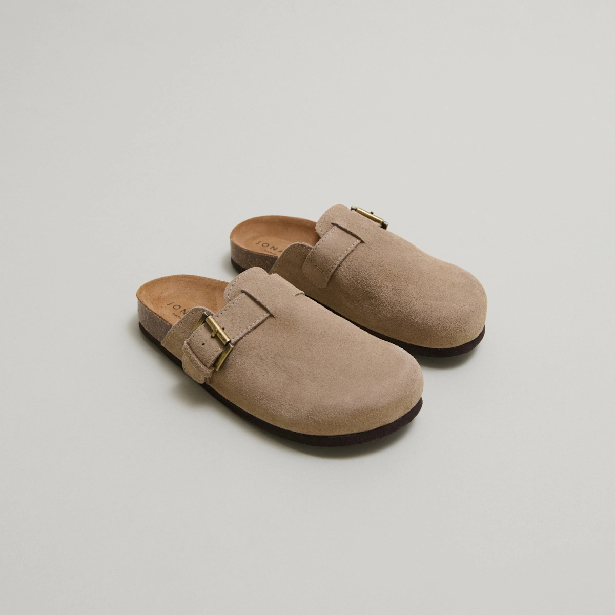 Mules à boucles en croûte taupe | MUNCH | Jonak