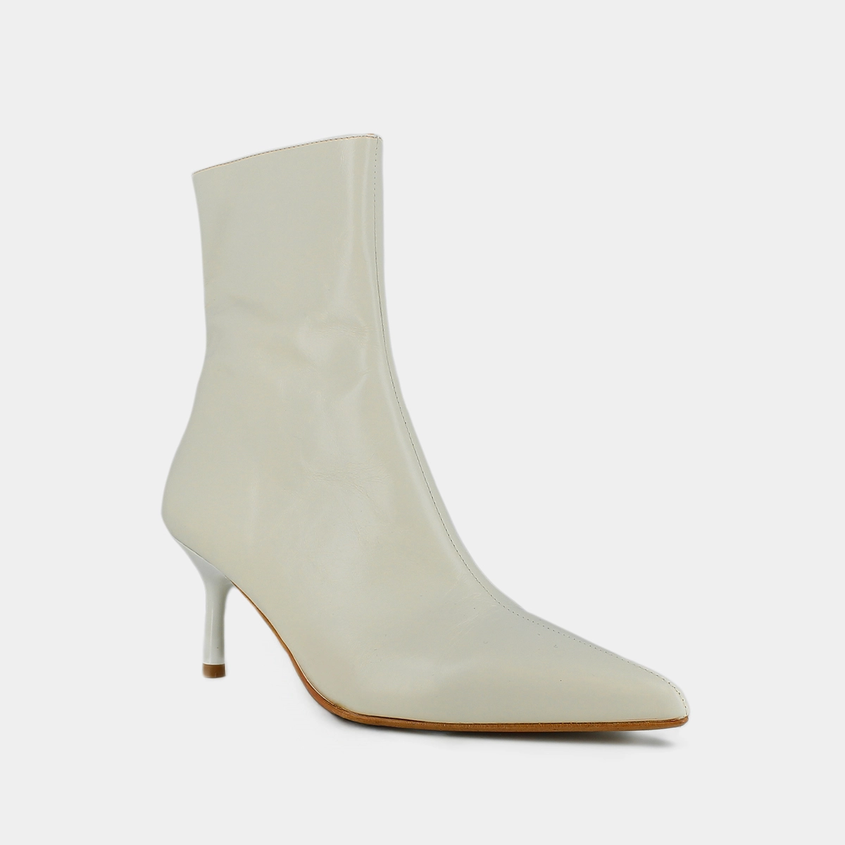 Bottines &agrave; bouts pointus en cuir vieilli &eacute;cru | DIEM | Jonak