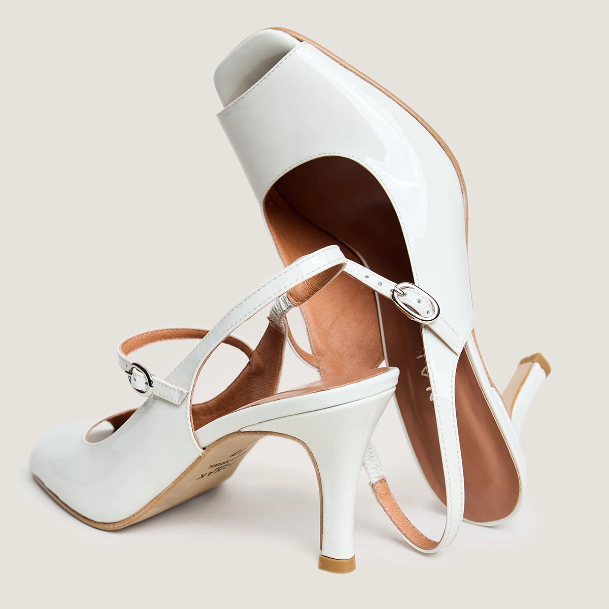 Babies slingbacks &agrave; talons en vernis perle | DISCRET | Jonak