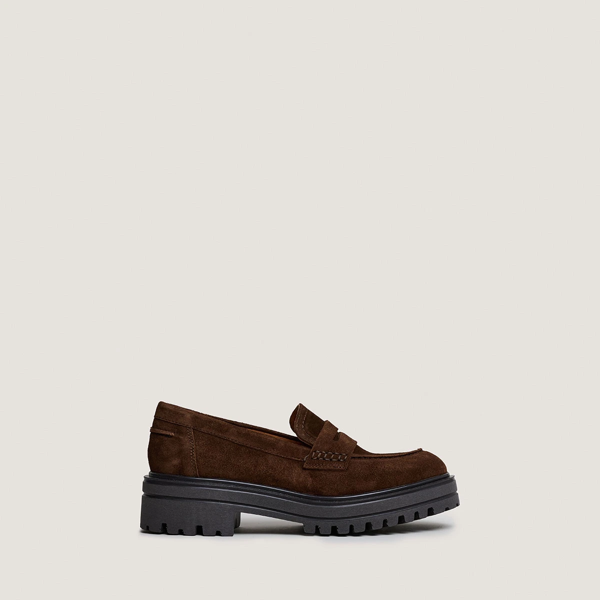 Mocassins à semelles crantées en croûte marron | ALFI | Jonak