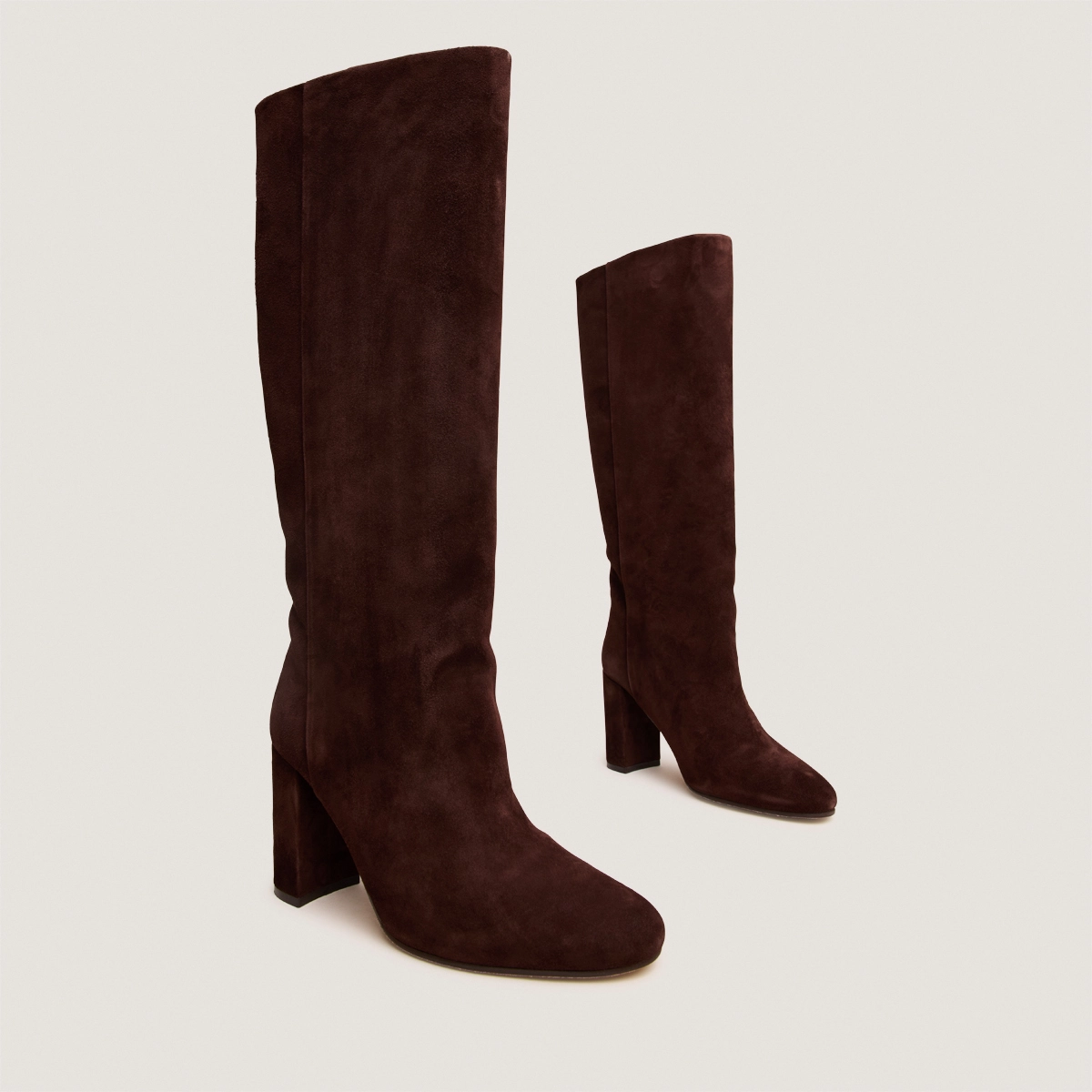 Bottes à talons en velours marron | VENEZUELA | Jonak