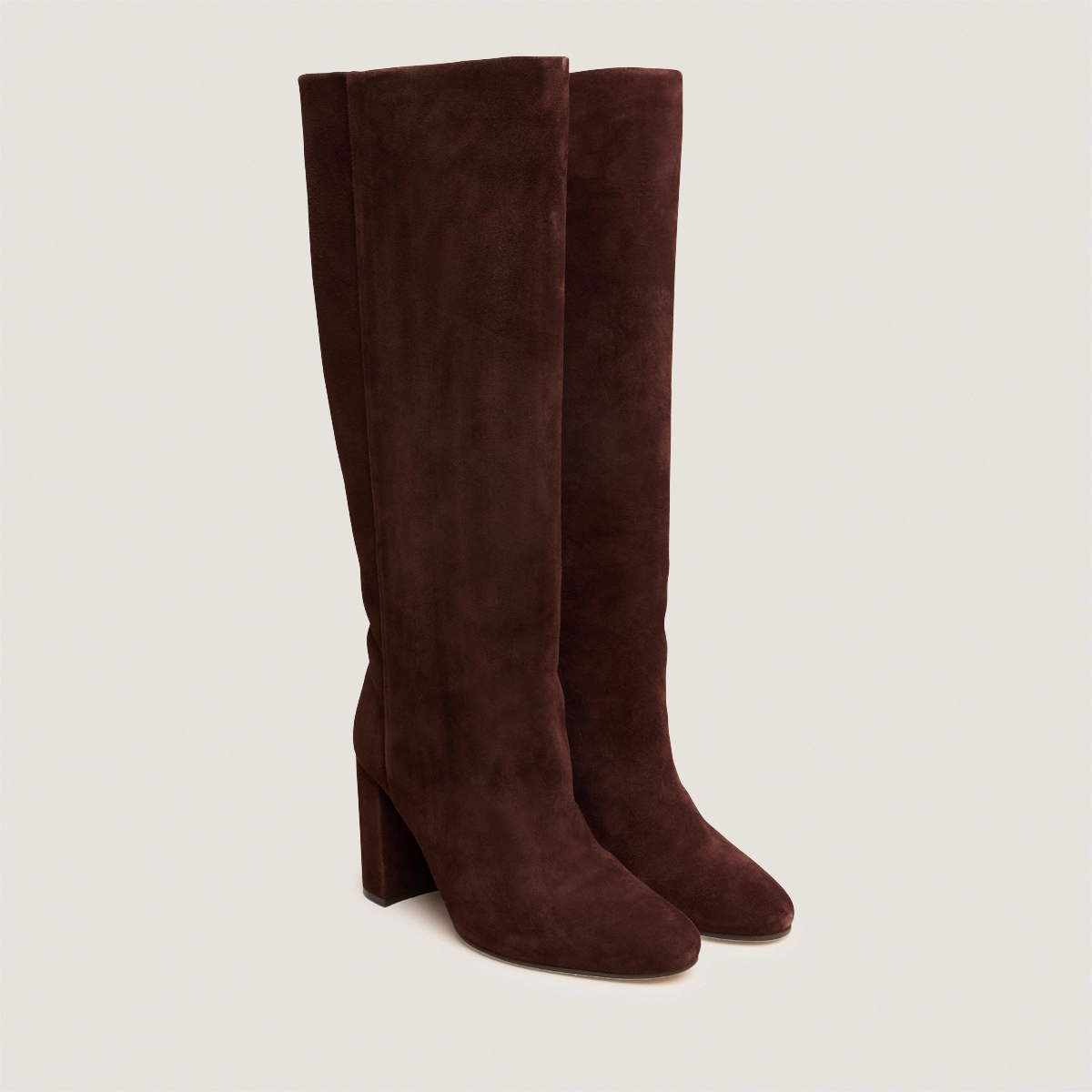 Bottes à talons en velours marron | VENEZUELA | Jonak