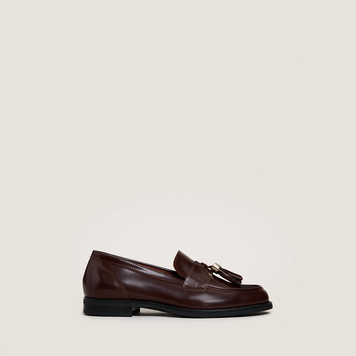 Mocassins &agrave; pampilles en cuir glac&eacute; marron | NELLOU | Jonak
