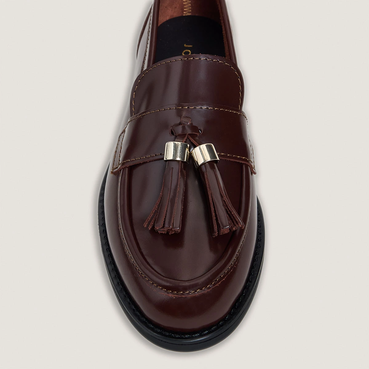 Mocassins &agrave; pampilles en cuir glac&eacute; marron | NELLOU | Jonak