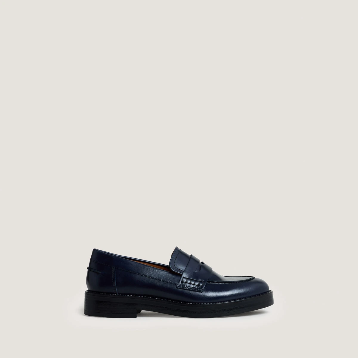 Mocassins à bouts ronds en cuir bleu | MIRNA | Jonak
