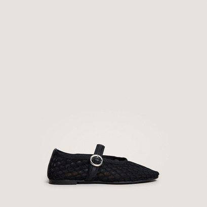 Ballerines à brides - Capsule Mini en mesh et cuir noirs | DEESSIA | Jonak